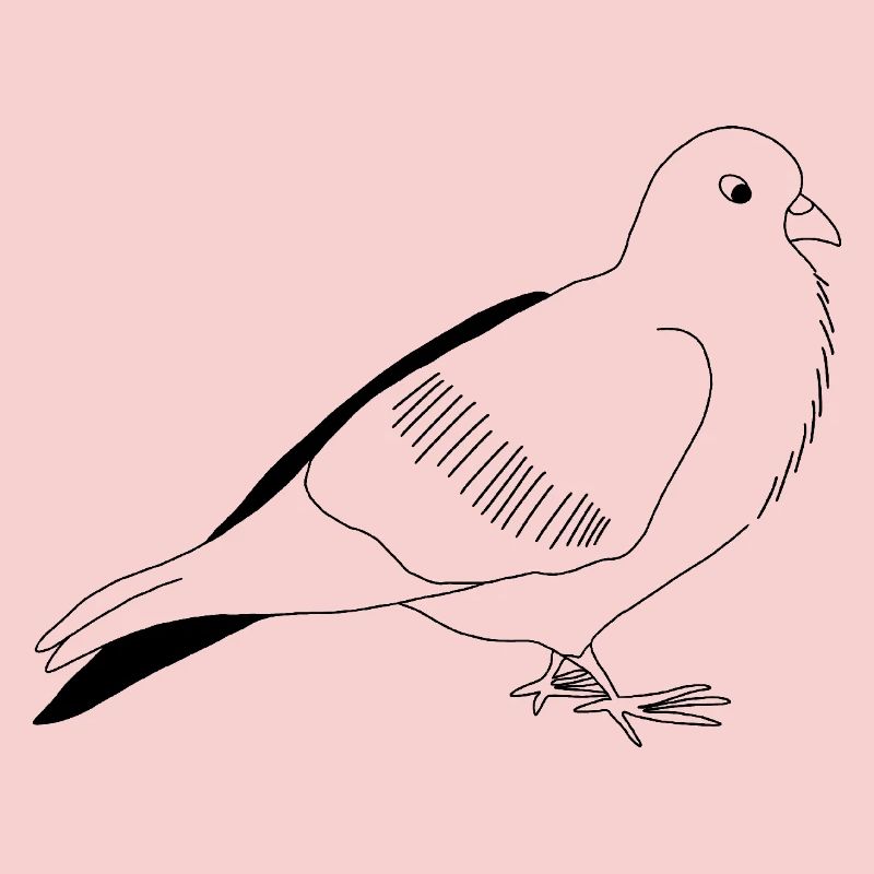 Dove - black and white graphic