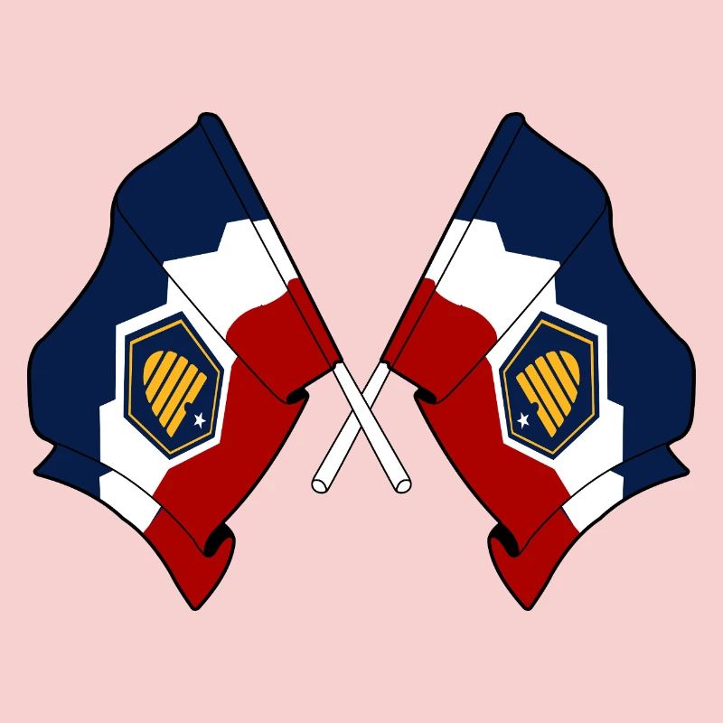 Two flags crossed Utah