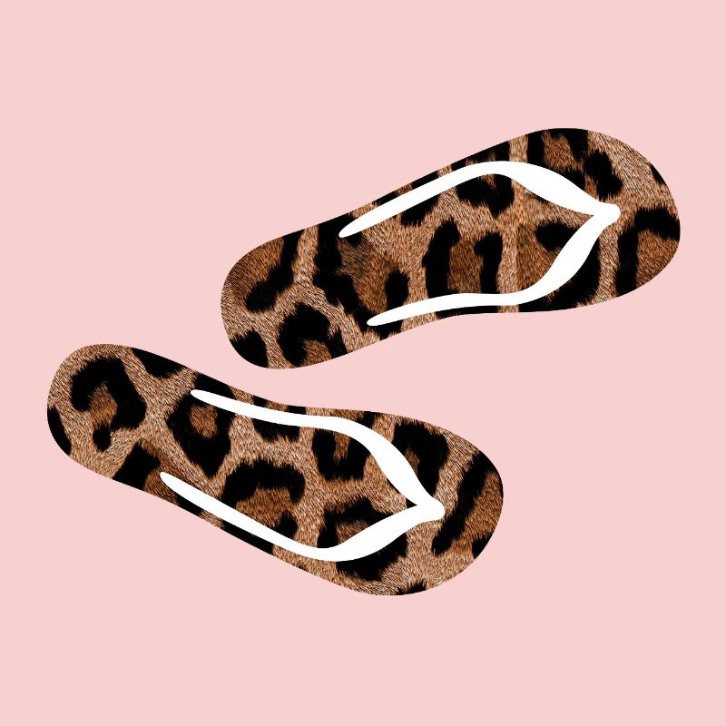 Latschen Leolook Flip Flops Mode Jaguar Tierprint