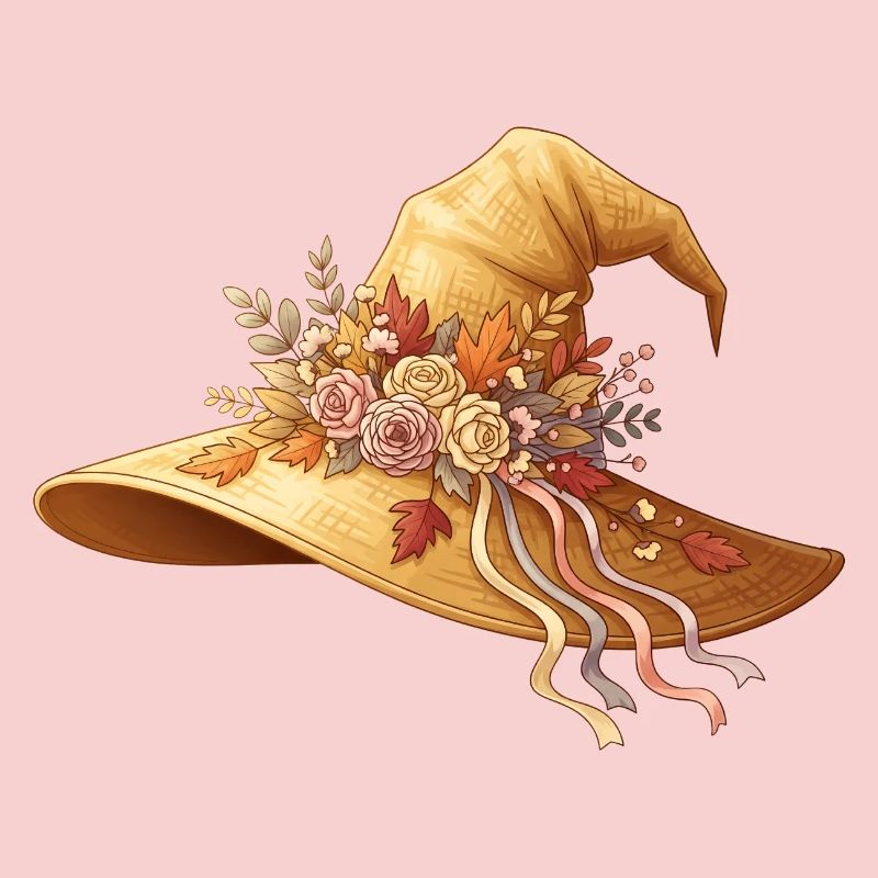 Chapeau de fleurs d'automne