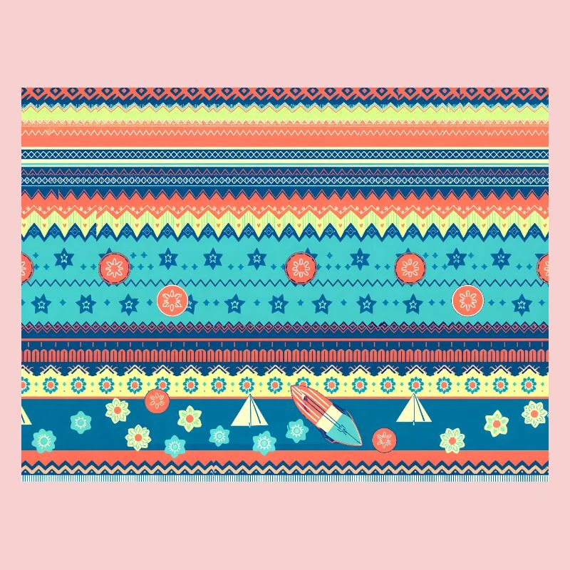 Farbenfroher Boho Wintermuster