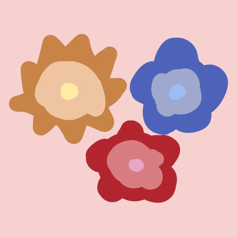 Cercles de fleurs abstraits