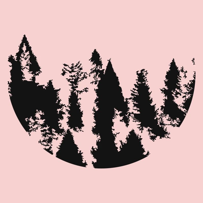 Forest Circle Silhouette