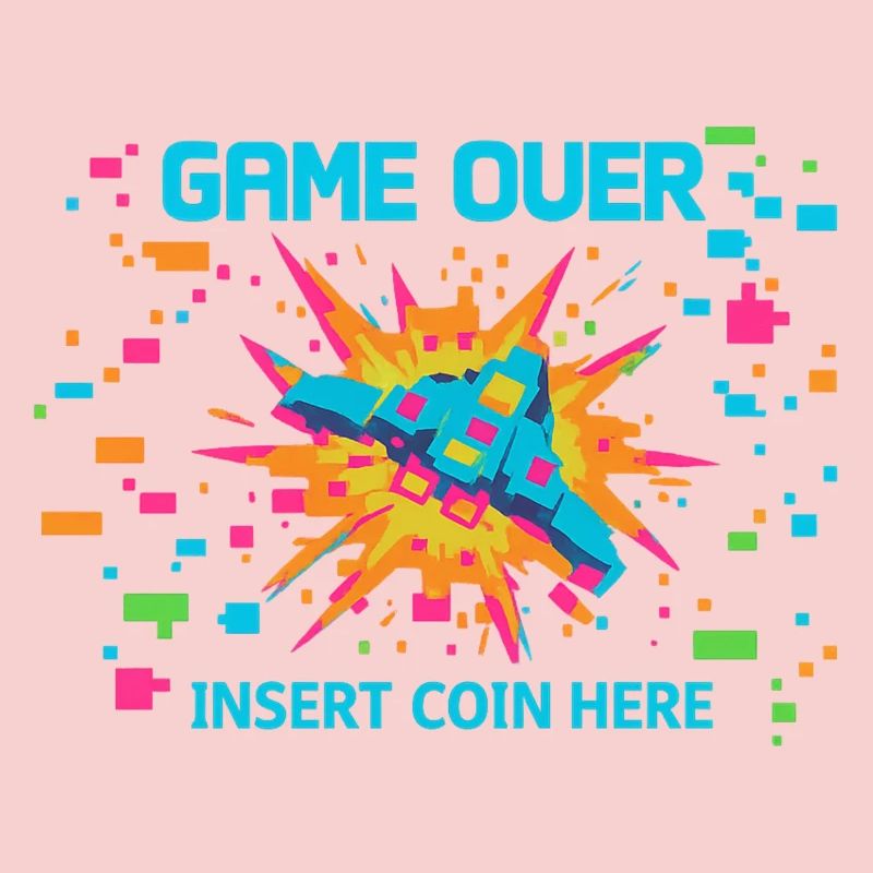 Game Over Neon Arcade Game