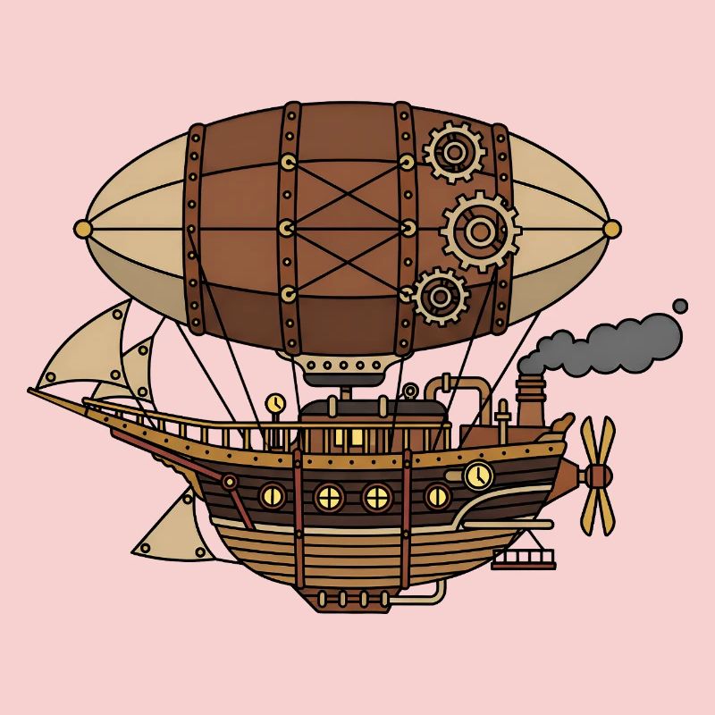 Dirigeable steampunk