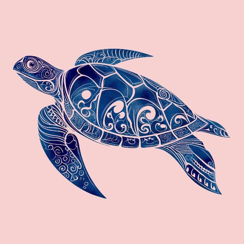 Tribal Turtle Blue – Ocean Design