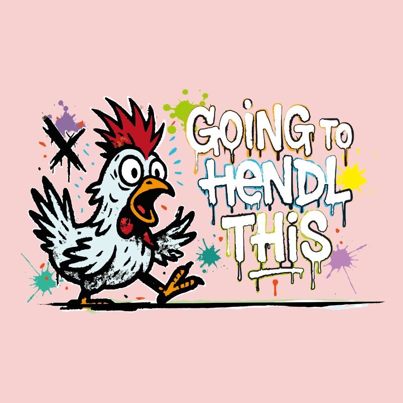 Je vais à Hendl Ce graffiti Denglisch Spruch