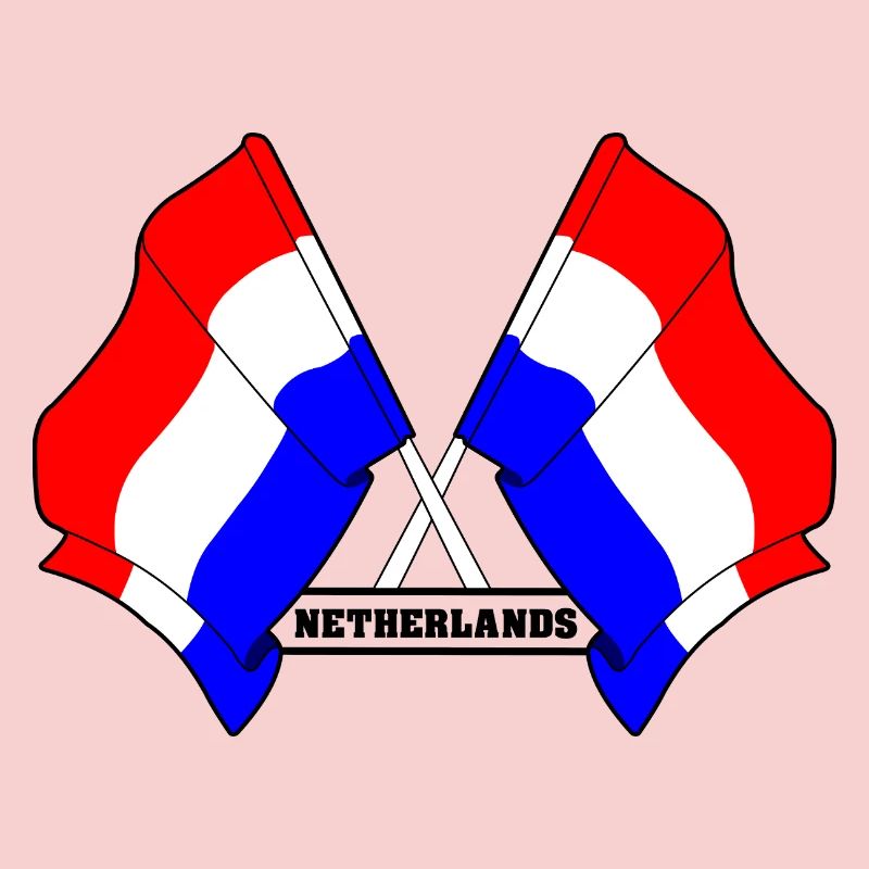 Netherlands Crossed Flags
