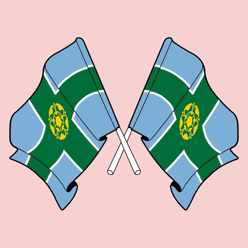 Drapeaux du Derbyshire croisés