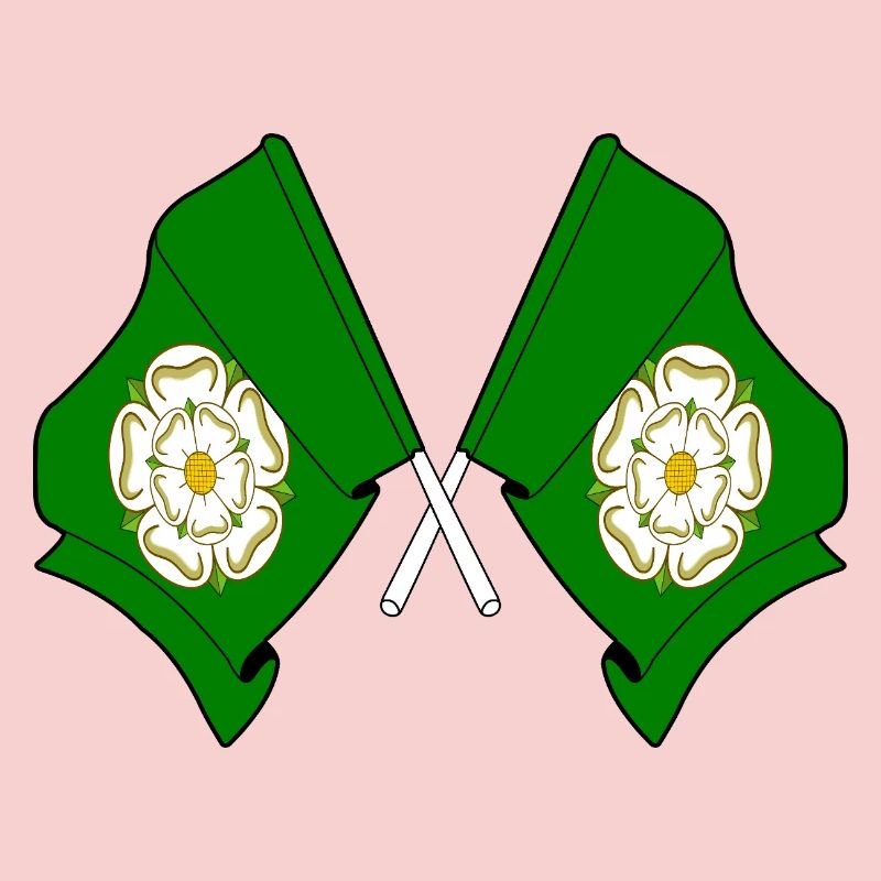 Two flags crossed – North Yorkshire