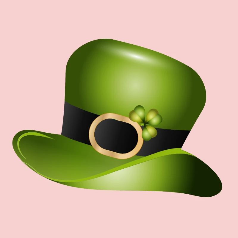 Haut-de-forme vert avec trèfle – Saint Patrick