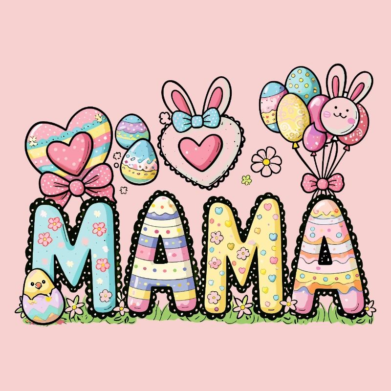 Pastel Easter Mom Design