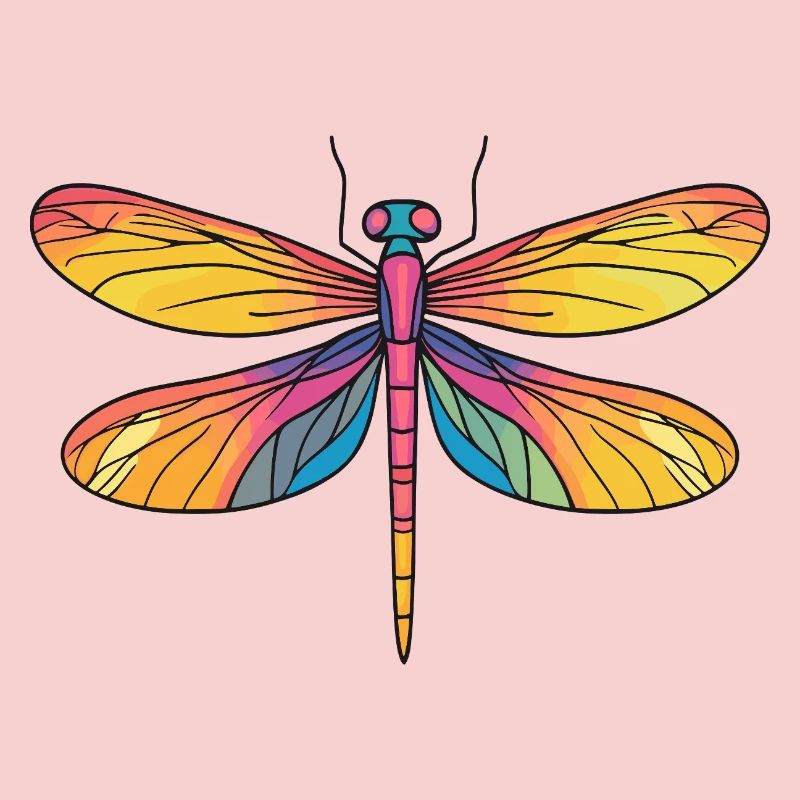 Rainbow Dragonfly Wings