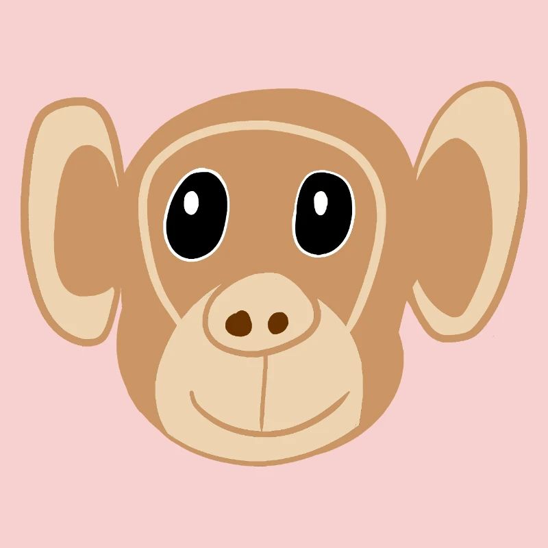 Cute Monkey Face Print Monkey Monkey Kids