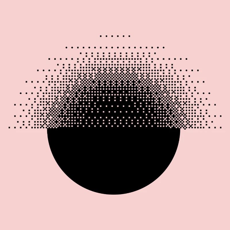 Bitmap-Design von geometrischem und pixeligem Sunburst