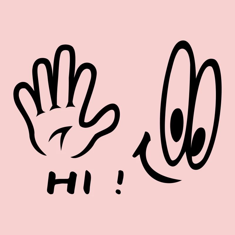 Handzeichen, Hi , Comic