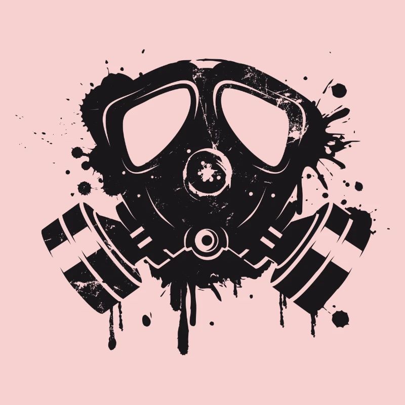 Masque à gaz graffiti
