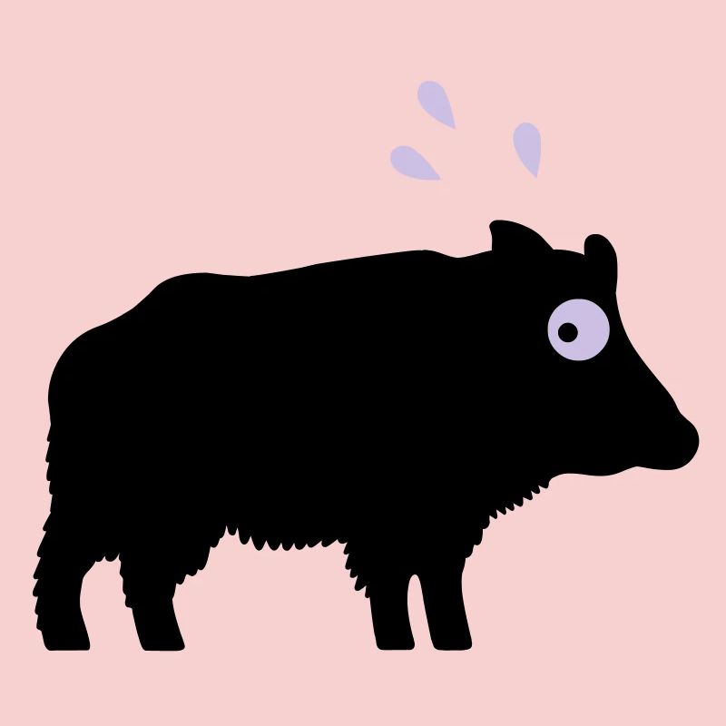Angstschwitzendes Wildschwein