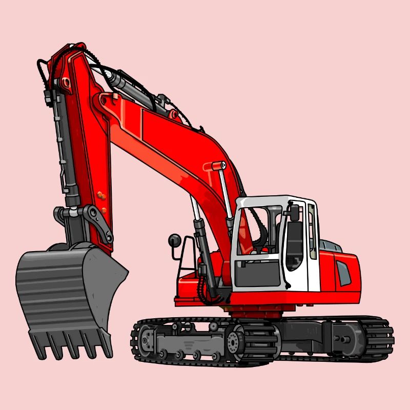 Excavator red