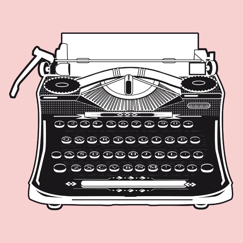 nostalgic antique typewriter in retro style