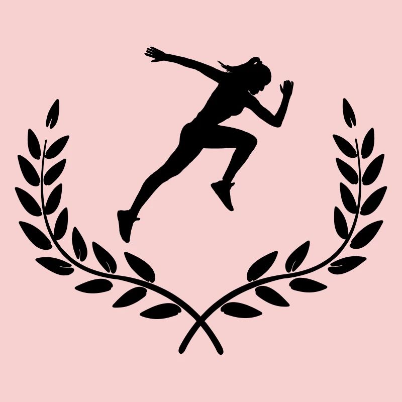 Sprinter in laurel decoration