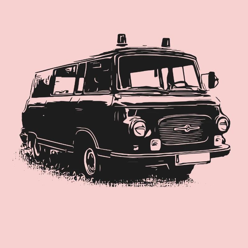 Barkas with blue light