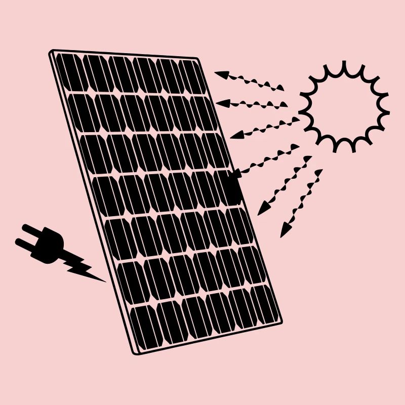 Solar panel with sun