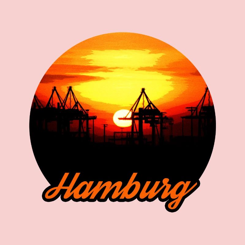 Hamburg Sunset Harbour