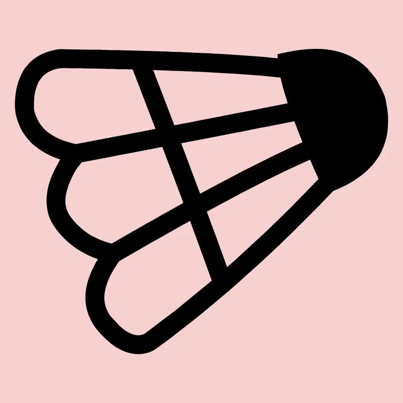 Badminton einfaches Shuttle-Logo