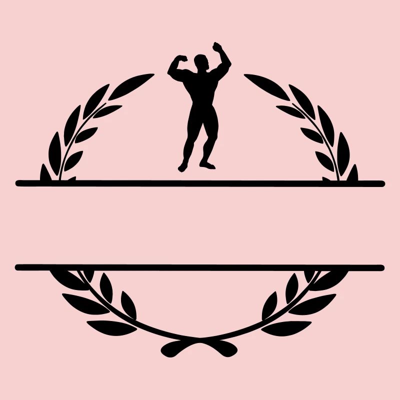 Bodybuilder im Lorbeerkranz
