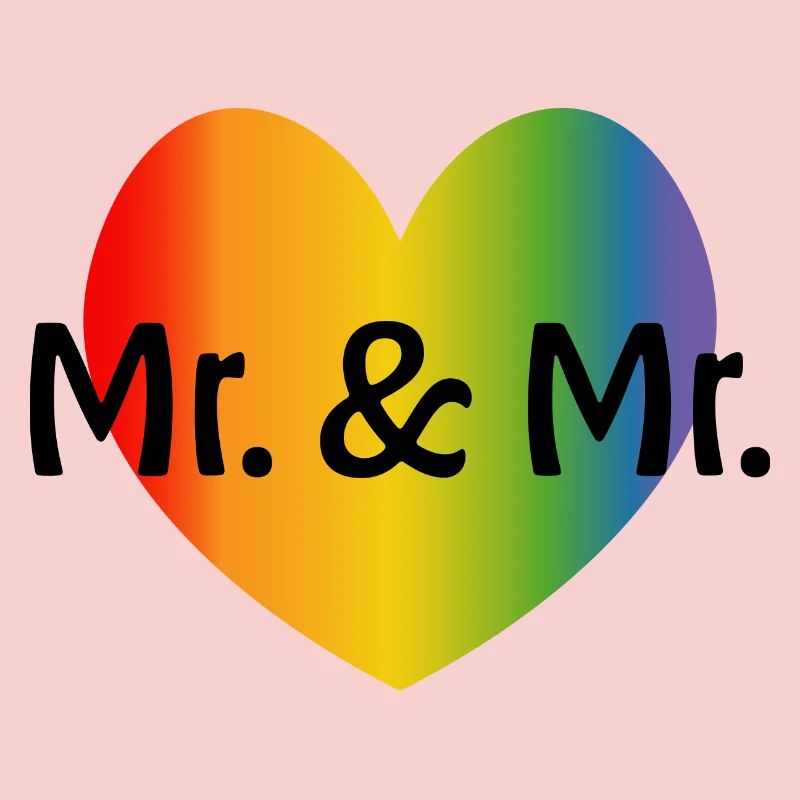 Regenbogen Mr and Mr 2 rainbow Herz LGBT lgbtqi