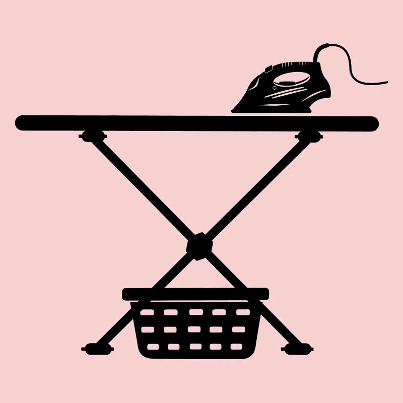 Iron srichplak and laundry basket