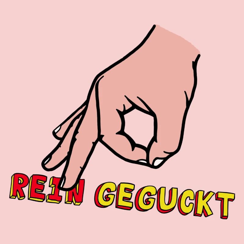 Comic Hand Index Finger with Retro Text