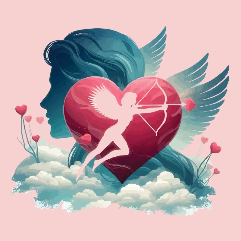 Cupidon Archer Oeuvre de cœur