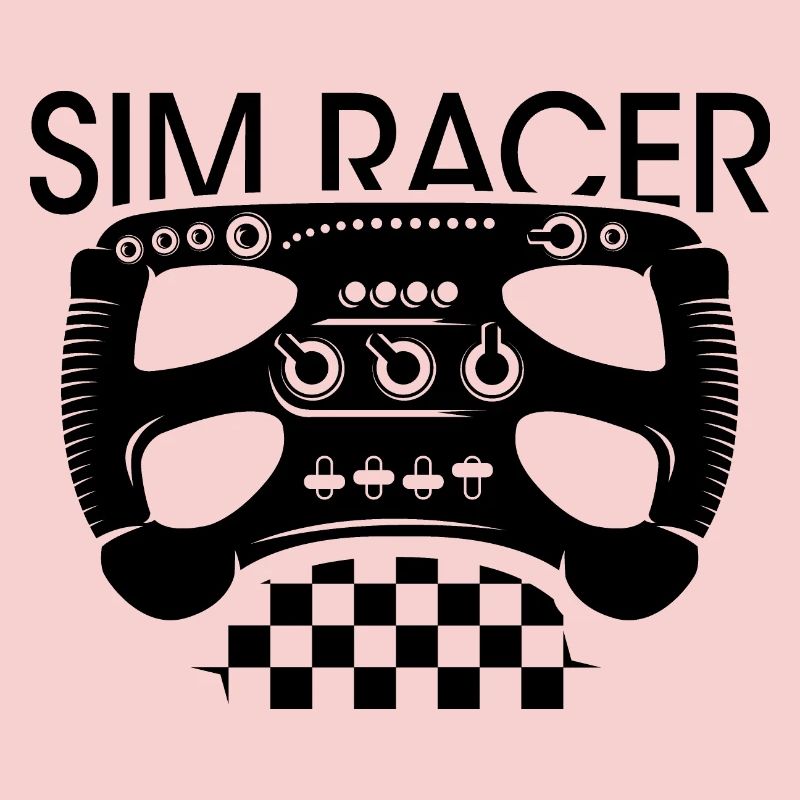 Volant Simracer drapeau à damier jeu formule de course