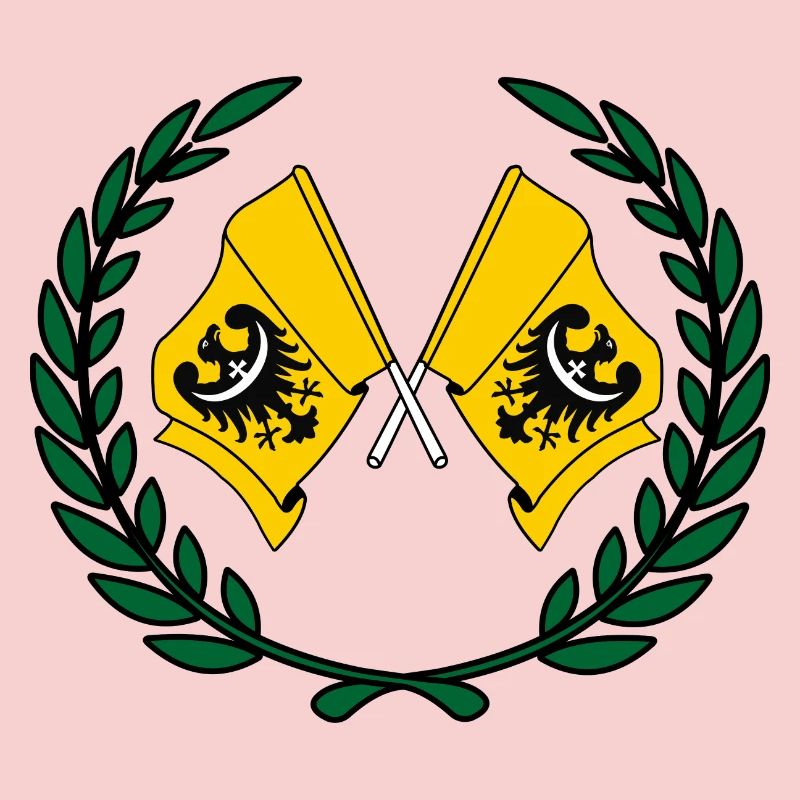 Flags Lower Silesia laurel wreath