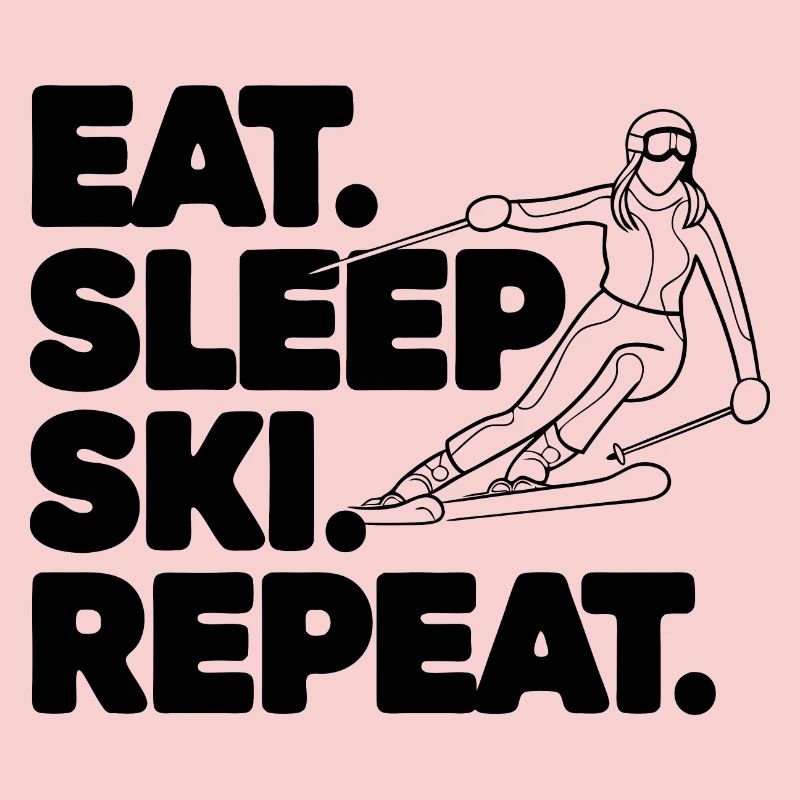Ski Sign with Inspirational Text