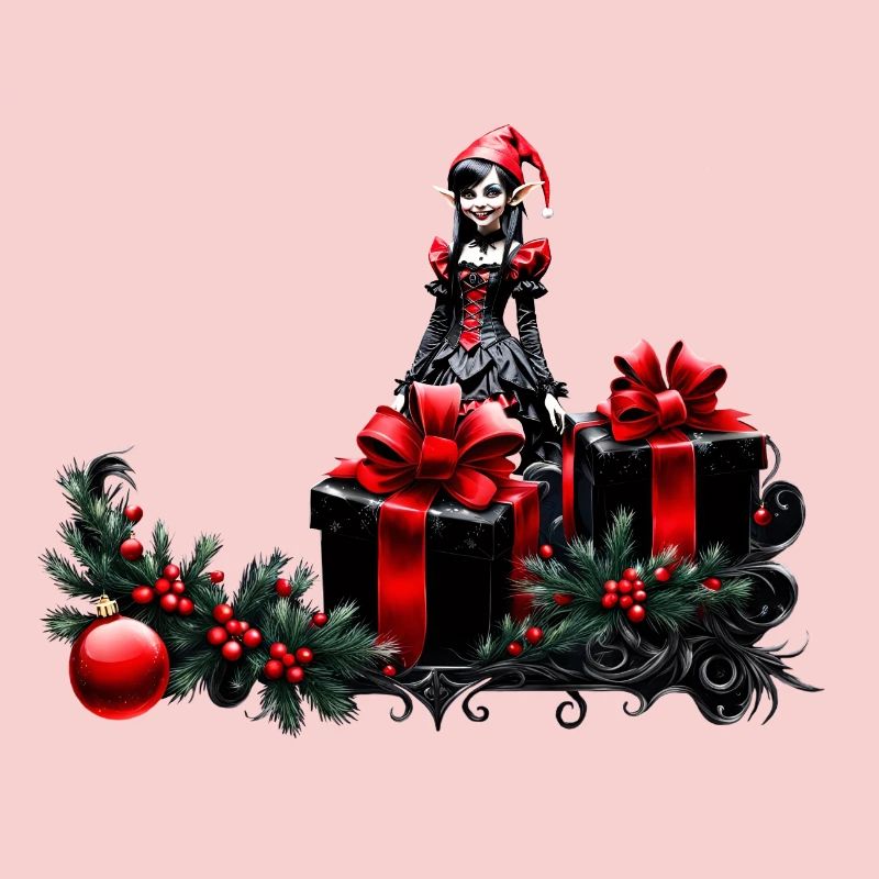 Cute Gothic Christmas Elf