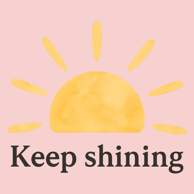 Continuer à briller – Soleil – Minimaliste