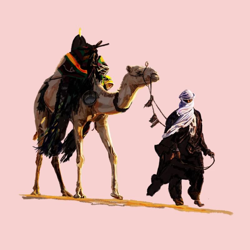 Bedouin with camel