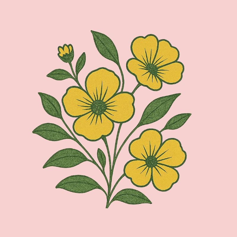 Branche de fleur jaune