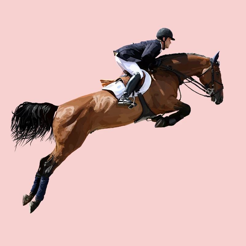 Springendes Pferd im Sprung