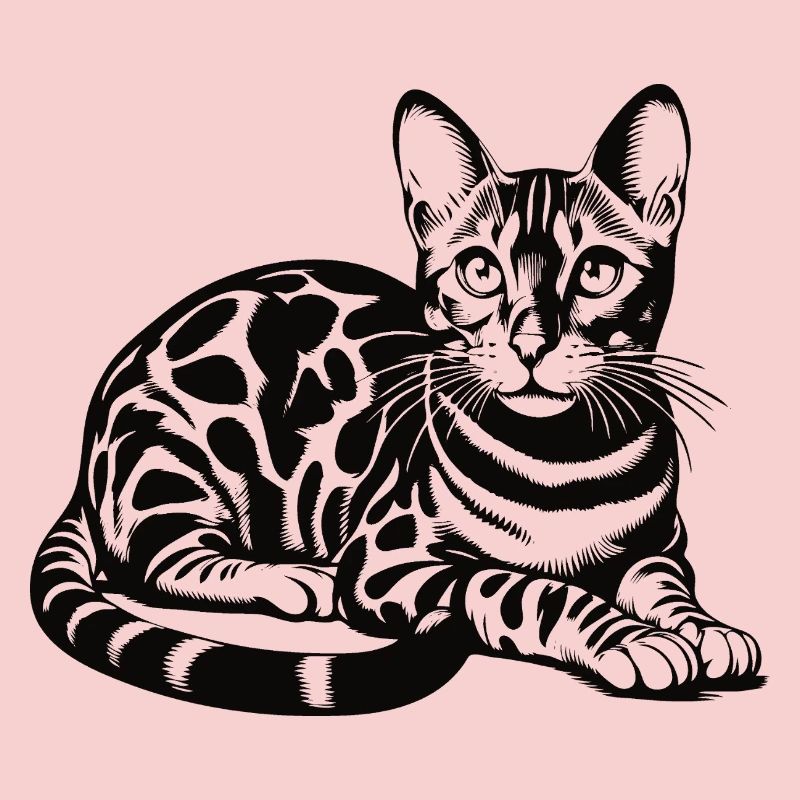 Conception de chat Bengal - sauvage, belle et unique