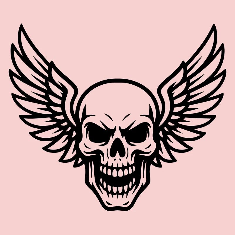 Skull with wings