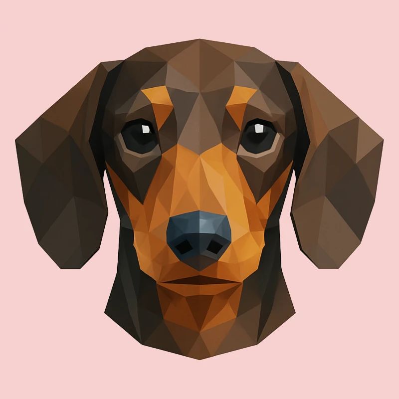 Cute Dachshund – Polygon Dog Design