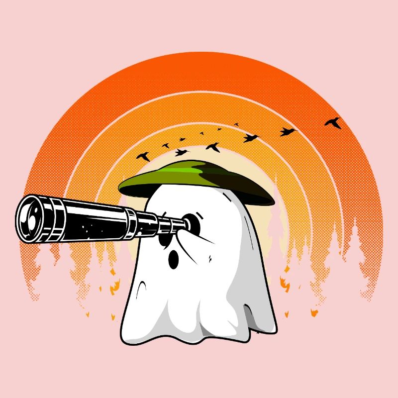 Bird Watcher Ghost Halloween Birder Lazy Costume