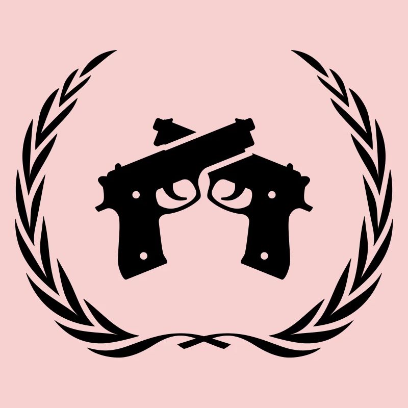 Couronne de symbole d’arme à feu