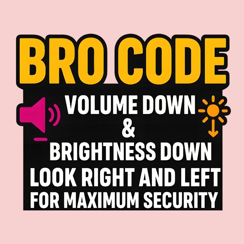Code bro volume vers le bas Regarde à droite à gauche, drôle