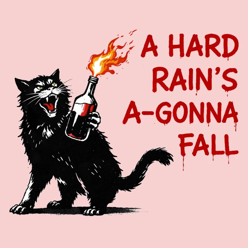 Fire cat with flame bottle