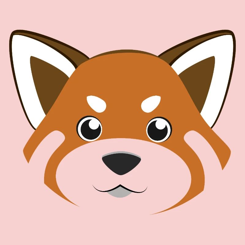 Costume drôle d’animal DIY avec visage de panda roux mignon